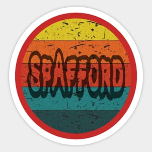 retro Spafford Sticker